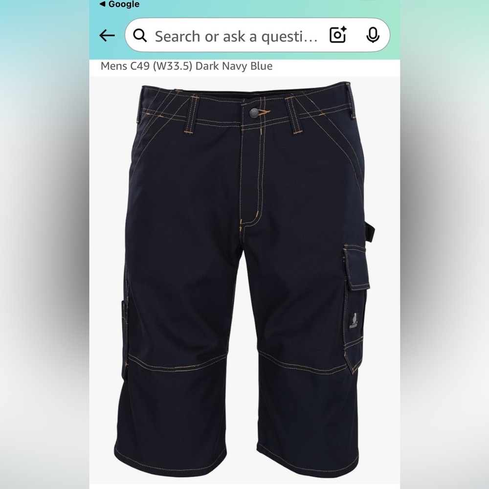 Black 36.5 Mascot Workwear Charleston Jean Shorts